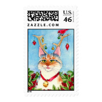Heather the pink-nosed reincat postage stamps