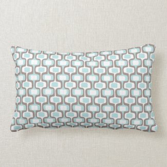 Heathered/Blue Pattern Pillow throwpillow