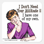 HeatherMPttitude.jpg Square Stickers