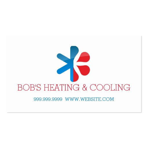 Heating and Air Conditioning Business Card Zazzle