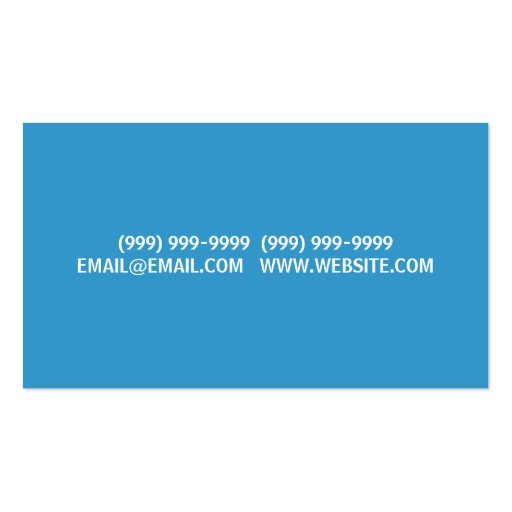 Heating and Air Conditioning Business Card (back side)