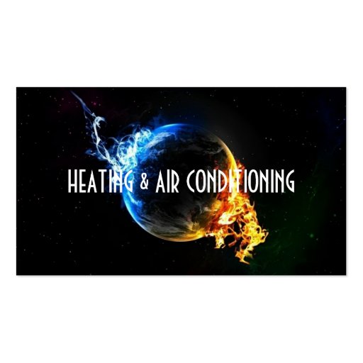 Heating and Air Conditioning Business Card (front side)