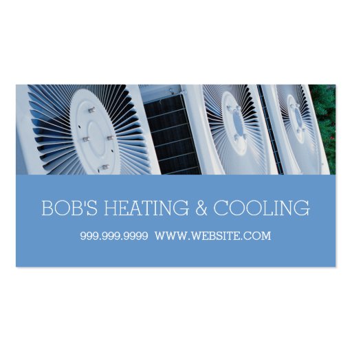 Heating and Air Conditioning Business Card Zazzle
