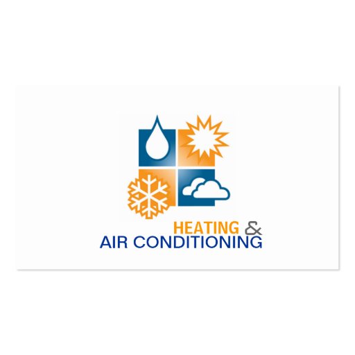 Heating and Air Conditioning Business Card (front side)