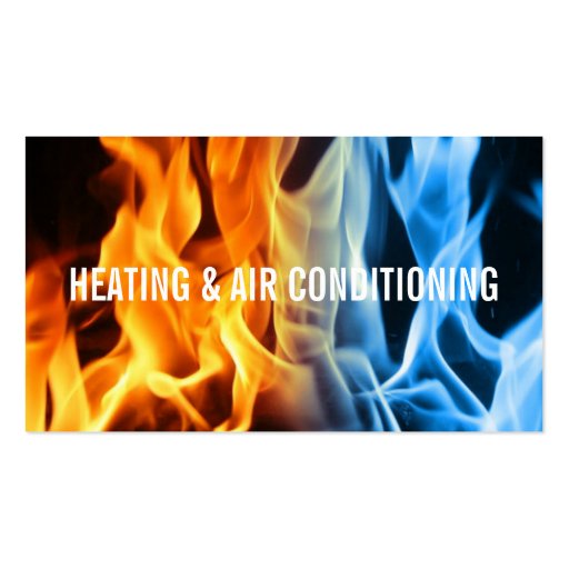 Heating and Air Conditioning Business Card (front side)