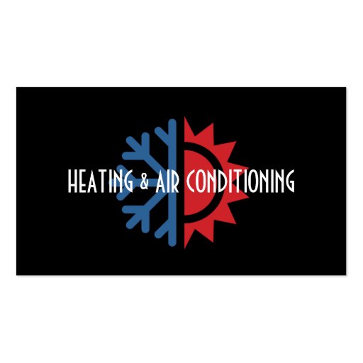 Heating and Air Conditioning Business Card (front side)