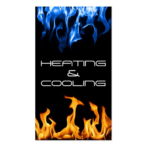 Heating and Air Conditioning Cooling Business Card (front side)