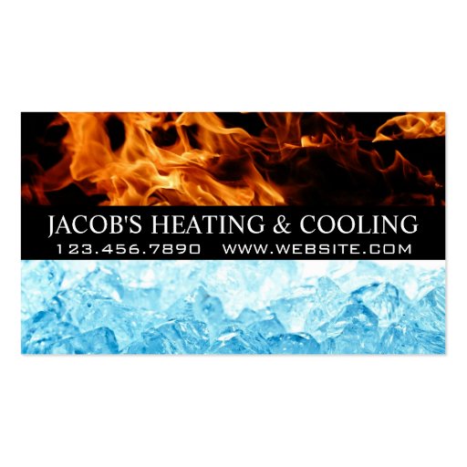 Heating and Air Conditioning Cooling Business Card Zazzle
