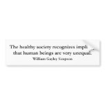 Heatlhy Society Bumper Sticker bumper stickers