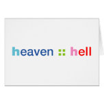 Heaven and Hell Greeting Card