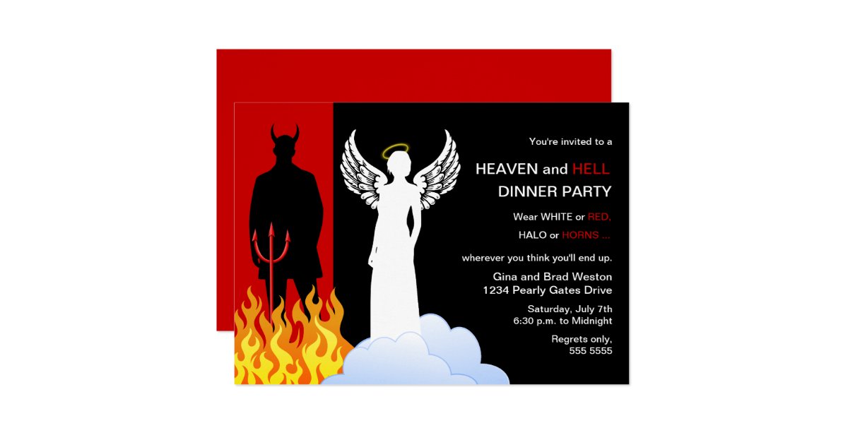 heaven and hell party invitations zazzle invitation design apps