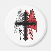 Heaven and Hell Refrigerator Magnets