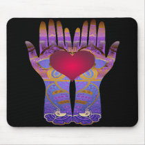 Heaven Hands Dark Mousepad by Jaenne Heaven Hands Dark Mousepad