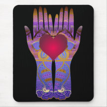 Heaven Hands Dark Mousepad