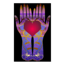 Heaven Hands Dark Print