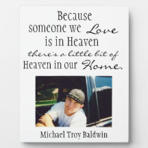 Heaven in our home photo plaque