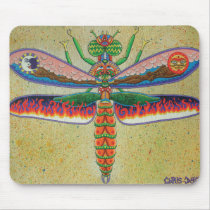 Heaven n Hell Dragonfly mousepads by ChrisDyer Heaven n Hell Dragonfly mousepads