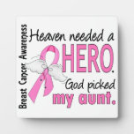 Heaven Needed A Hero Aunt Breast Cancer Plaques
