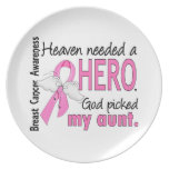 Heaven Needed A Hero Aunt Breast Cancer Dinner Plate
