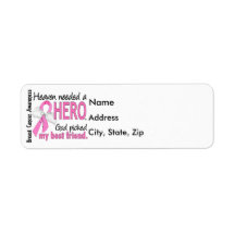 Heaven Needed A Hero Best Friend Breast Cancer Return Address Labels