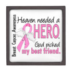 Heaven Needed A Hero Best Friend Breast Cancer Premium Gift Boxes