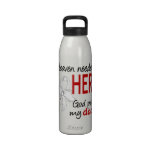 Heaven Needed a Hero Dad Lung Cancer Drinking Bottles