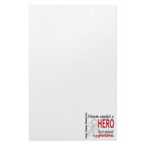 Heaven Needed A Hero Grandma Lung Cancer Custom Stationery