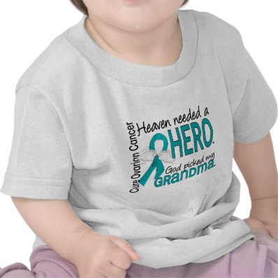 Heaven Needed a Hero Grandma Ovarian Cancer T-shirts