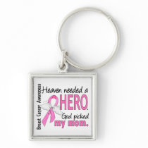 Heaven Needed A Hero Mom Breast Cancer Key Chain
