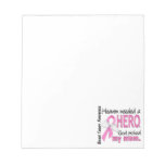 Heaven Needed A Hero Mom Breast Cancer Memo Pad