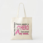 Heaven Needed A Hero Mom Breast Cancer Tote Bags