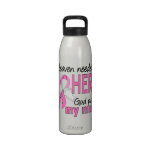 Heaven Needed A Hero Mom Breast Cancer Water Bottles