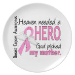 Heaven Needed A Hero Mother Breast Cancer Dinner Plate