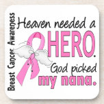 Heaven Needed A Hero Nana Breast Cancer Coaster