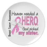 Heaven Needed A Hero Sister Breast Cancer Dinner Plates