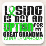 Heaven Needed Hero Dad Lymphoma Drink Coaster