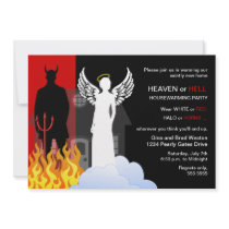 Heaven or Hell Housewarming Party Custom Invites
