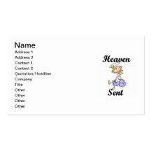 Heaven Sent Angel T-shirts and Gifts Business Card