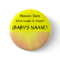 Heaven Sent - Birth Announcement button