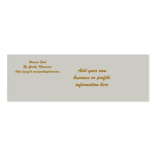 Heaven Sent Business Card Template (back side)