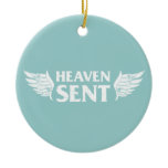 Heaven Sent Memorial Ornament in Blue ornaments