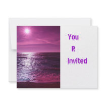 Heaven shines Purple Invite