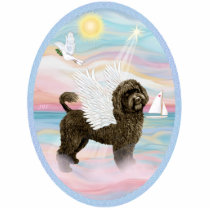 Heavengly Sea - Portuguese Water Dog (brown) photo sculptures