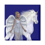 Heavenly Angel And Unicorn Magnet Heavenly Angel And Unicorn Magnet