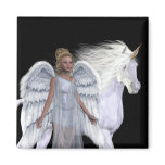 Heavenly Angel And Unicorn Magnet Heavenly Angel And Unicorn Magnet