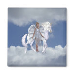 Heavenly Angel And Unicorn Magnet Heavenly Angel And Unicorn Magnet