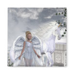 Heavenly Angel And Unicorn Magnet Heavenly Angel And Unicorn Magnet