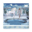 Heavenly Angel And Unicorn Magnet