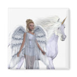 Heavenly Angel And Unicorn Magnet Heavenly Angel And Unicorn Magnet