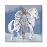 Heavenly Angel And Unicorn Magnet Heavenly Angel And Unicorn Magnet